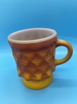 画像1: Fire King Yellow & Orange Kimberly  Mug / ファイヤーキング　キンバリー　イエロー＆オレンジ　マグ(A) (1)
