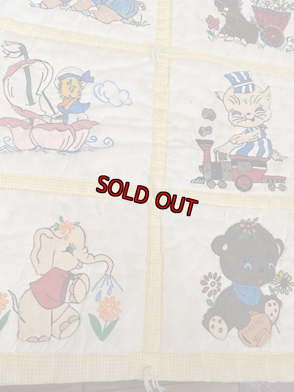 画像5: Appriques  Fabric Blanket / アップリケ　キルト　ブランケット (5)