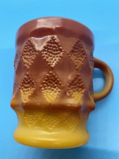 画像1: Fire King Yellow & Orange Kimberly  Mug / ファイヤーキング　キンバリー　イエロー＆オレンジ　マグ(A)
