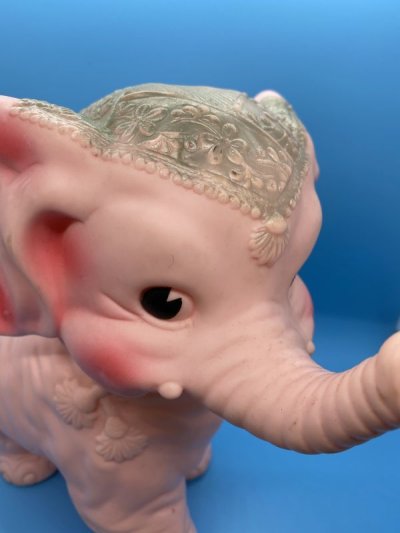 画像1: Pink Elephant Sun Rubber Doll / ピンクの像、エレファントドール　サンラバー社　1961年