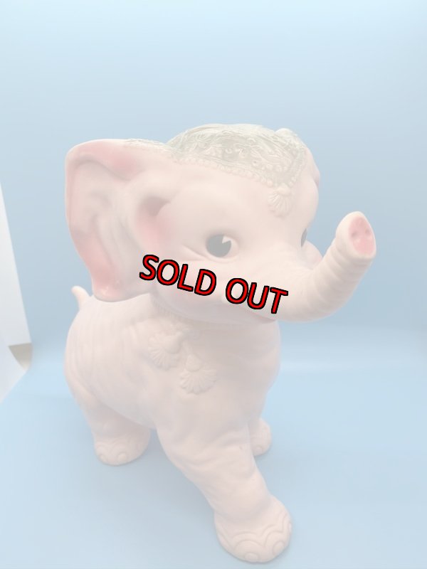 画像1: Pink Elephant Sun Rubber Doll / ピンクの像、エレファントドール　サンラバー社　1961年 (1)