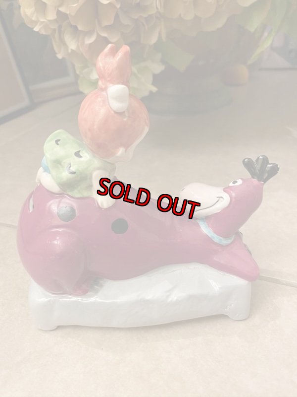 画像3: Hanna 　Barbera Flintstones Pebbles and Dino Ceramic Coin Bank  / フリントストーン　ペブルスとディノの陶器製貯金箱 (3)