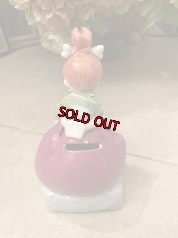 画像2: Hanna 　Barbera Flintstones Pebbles and Dino Ceramic Coin Bank  / フリントストーン　ペブルスとディノの陶器製貯金箱 (2)