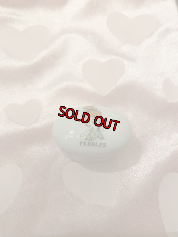 画像2: Hanna 　Barbera Flintstones Pebbles  Ceramic Pill Case  / フリントストーン　ペブルス陶器製ピルケース (2)