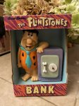 画像1: Hanna Barbera Flintstones Fred Plastic Coin Bank Doll with box 1992 / フリントストーン　フレッドのフプラスチック製 貯金箱　ドール　 (1)