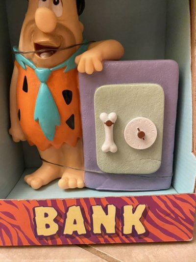 画像2: Hanna Barbera Flintstones Fred Plastic Coin Bank Doll with box 1992 / フリントストーン　フレッドのフプラスチック製 貯金箱　ドール　