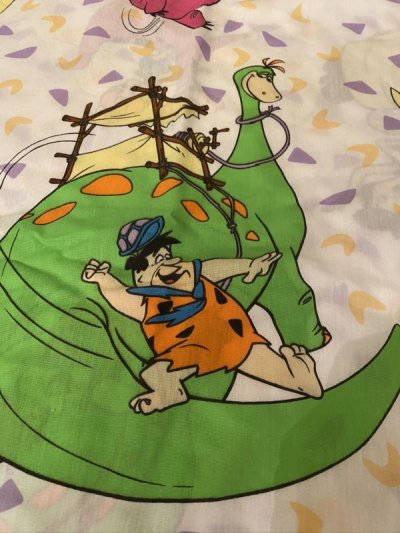 画像2: Hanna Barbera Flintstones Flat  Sheet 1994 / ハンナバーベラ、フリントストーンズのフラットシーツ(A)