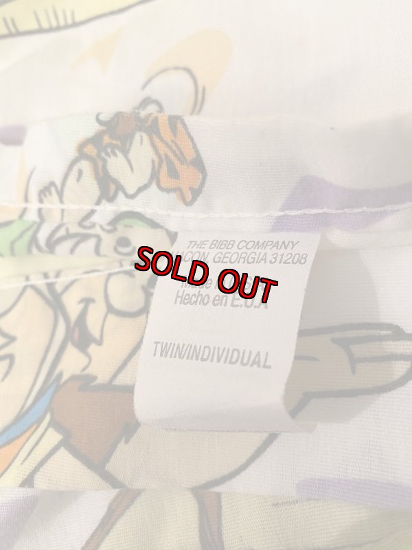 画像3: Hanna Barbera Flintstones Flat  Sheet 1994 / ハンナバーベラ、フリントストーンズのフラットシーツ(A) (3)