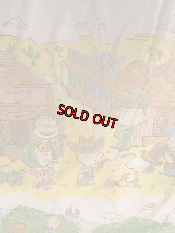 画像6:  Soopy fabric Box Sheet / スヌーピー　ボックスシーツ　生地　ウエスターン (6)