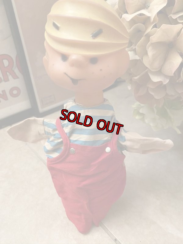 画像1: Dennis the Menace hand puppet / わんぱくデニスのハンドパペット　赤のオーバーオール (1)