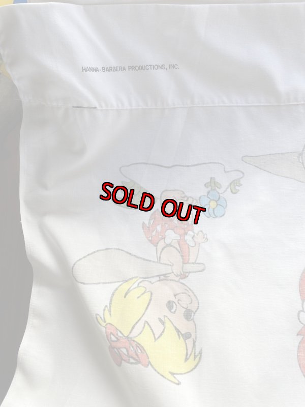 画像6: Hanna Barbera Flintstones Flat  Sheet  / ハンナバーベラ、フリントストーンズのフラットシーツ下にイラスト(B) (6)