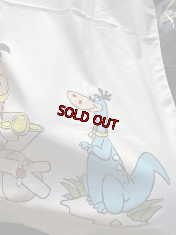 画像5: Hanna Barbera Flintstones Flat  Sheet  / ハンナバーベラ、フリントストーンズのフラットシーツ下にイラスト(B) (5)