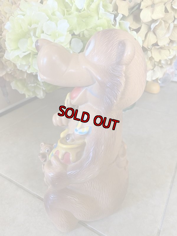 画像2: Brown Bear  Plastic coin bank Bankers systems / 茶色のクマの親子、プラスチック製　貯金箱 (2)