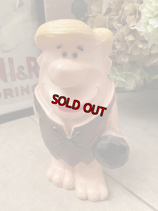 画像1: Hanna Barbera Flintstones Barney Plastic Coin Bank Doll (L)  1973 / フリントストーン　バーニー　プラスチック製　貯金箱　ドール　70年代 (1)