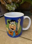 画像1: Hanna Barbera Flintstones Dakin Ceramic Blue Universal  Mug / フリントストーンズ、陶器製　ブルーユニバーサル　マグ (1)