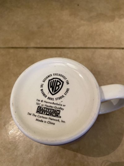 画像1: Hanna Barbera Flintstones Ceramic Fred Blue Yaba-dabba face  Mug / フリントストーンズ、陶器製　フレッド　マグ