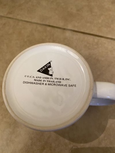 画像1: Hanna Barbera Flintstones Dakin Ceramic Blue Universal Mug / フリントストーンズ、陶器製 ブルーユニバーサル マグ