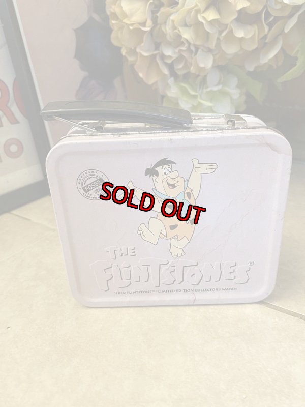 画像1: Hanna 　Barbera Flintstones Fred Tin Can Box / フリントストーン　フレッド ティン製　スモール　ランチボックス型缶 (1)