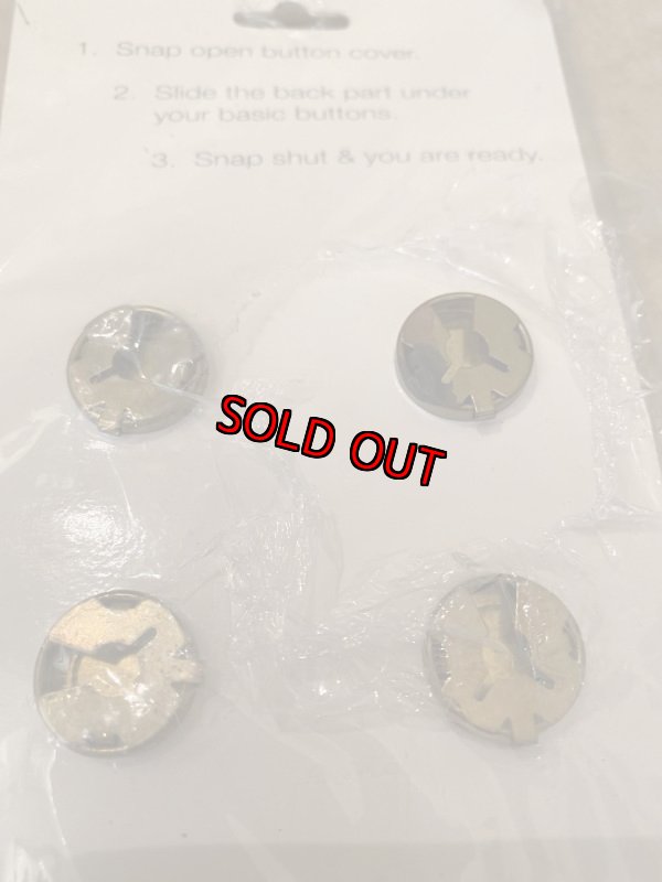 画像3: Hanna 　Barbera Flintstones Button Cover set of 6   / フリントストーン　ボタンカバー　6個セット　未開封 1994 (3)