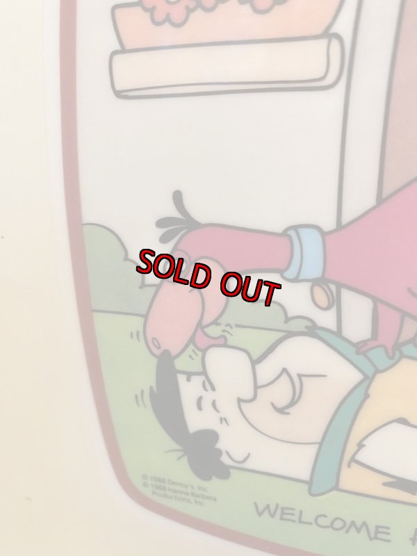 画像2: Hanna Barbera Flintstones Denny’s plastic plate Welcome Home 1988 / デニーズのフリントストーンズ　プラスチック製プレート　ウエルカムホーム (2)