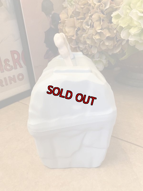 画像4: Hanna 　Barbera Flintstones Gray Plastic Lunch Box With Thermos 1993 / フリントストーン　グレープラスチック製　ランチボックス　水筒付き (4)