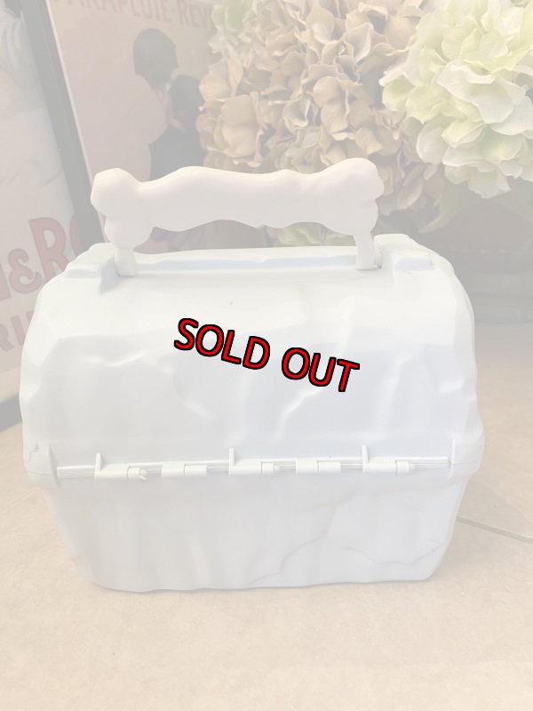 画像3: Hanna 　Barbera Flintstones Gray Plastic Lunch Box With Thermos 1993 / フリントストーン　グレープラスチック製　ランチボックス　水筒付き (3)