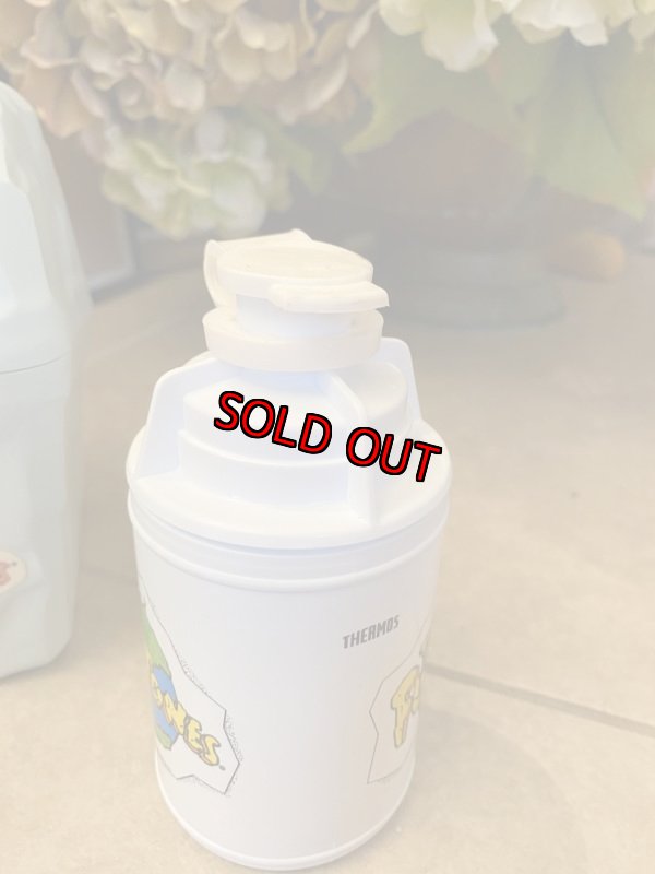 画像8: Hanna 　Barbera Flintstones Gray Plastic Lunch Box With Thermos 1993 / フリントストーン　グレープラスチック製　ランチボックス　水筒付き (8)