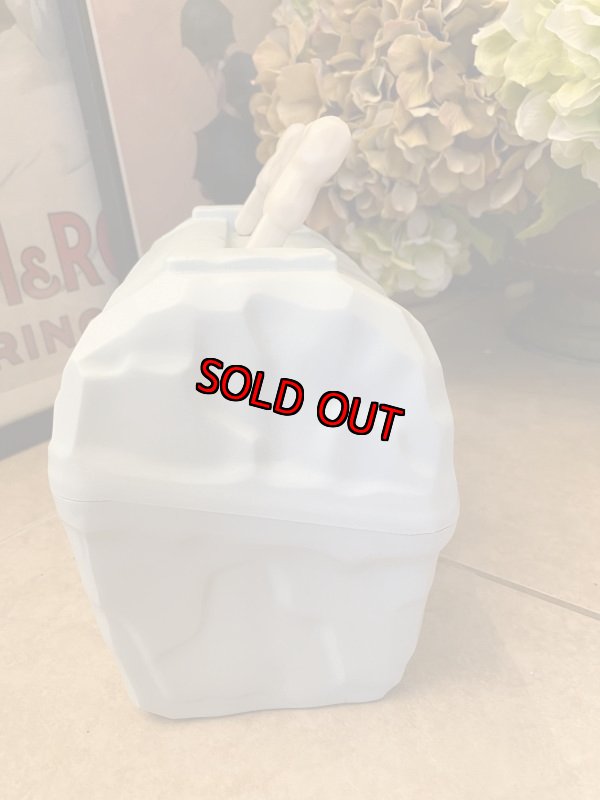 画像2: Hanna 　Barbera Flintstones Gray Plastic Lunch Box With Thermos 1993 / フリントストーン　グレープラスチック製　ランチボックス　水筒付き (2)