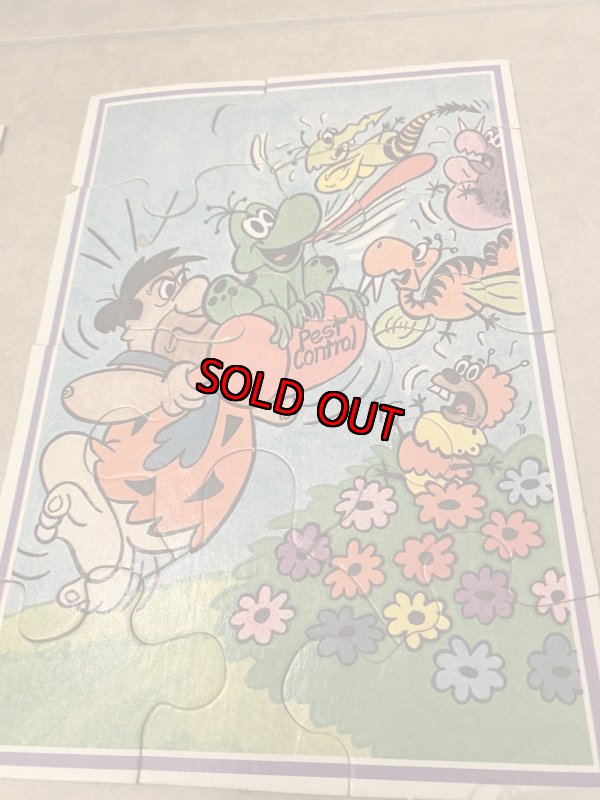 画像4: Hanna 　Barbera Flintstones 4 puzzles  With Box  / フリント　4枚セット　箱入りパズル　1976年 (4)