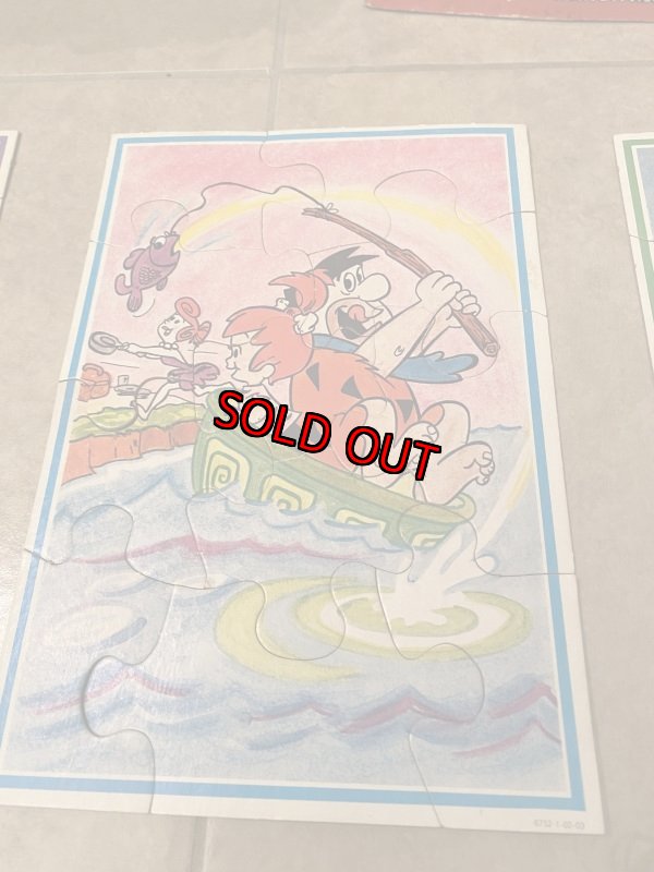 画像7: Hanna 　Barbera Flintstones 4 puzzles  With Box  / フリント　4枚セット　箱入りパズル　1976年 (7)