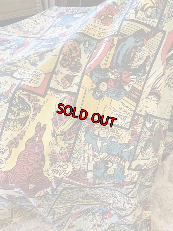 画像2:  Marvel fabric Flat & Box Sheets set / マーベル　ボックス&フラットシーツ　生地　2枚セット (2)