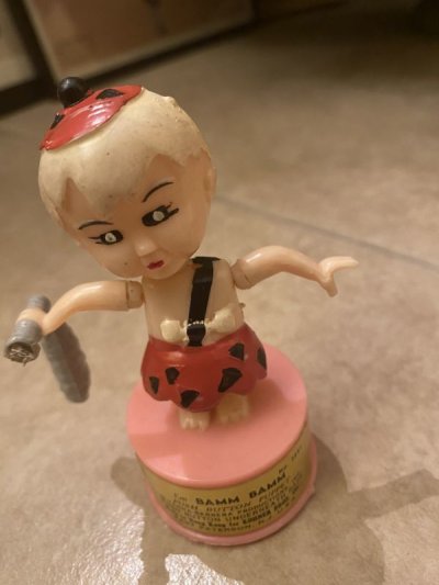 画像1: Flintstones Bamm Bamm Push Puppet / ハンナバーベラ　フリントストーン　バンバン　プッシュパペット