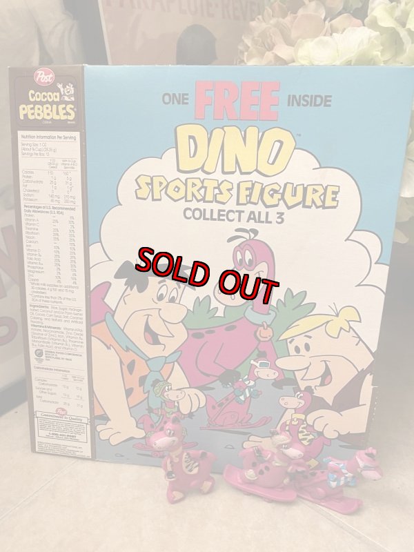 画像3: Hanna Barbera Flintstones Cereal cocoa Pebbles box & Dino Collect All 3 /  フリントストーン　シリアル箱　コレクト　オール3 セット　1993 (3)