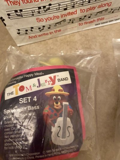 画像3: McDonald’s  Tom&Jerry  Meal Toys (A)  / マクドナルドのトムとジェリー　袋とフィギュア　3点セット1989年