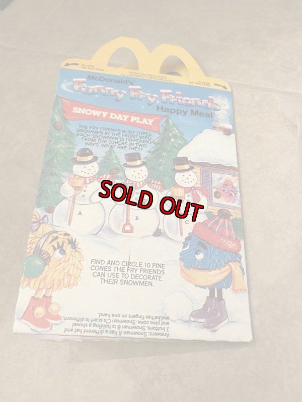 画像4: McDonald’s  Funny Fry Friends Meal Toys (A) 1989 / マクドナルド　のファニーフライフレンド　箱とフィギュア　3点セット　1989年 (4)