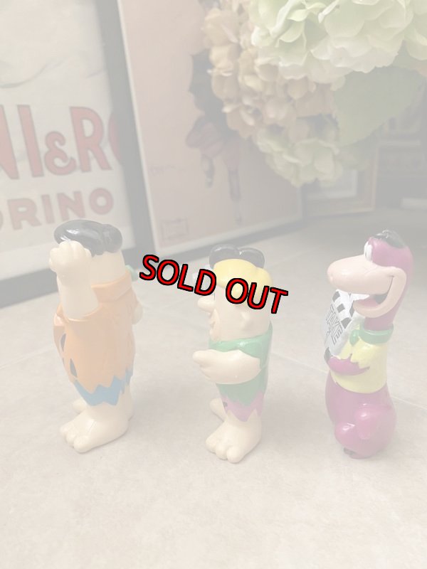 画像2:  Flintstones Fred Barney Dino Figures  set of 3 / フリントストーン　フレッド、バーニー、ディノ　フィギュア　3個セット (2)