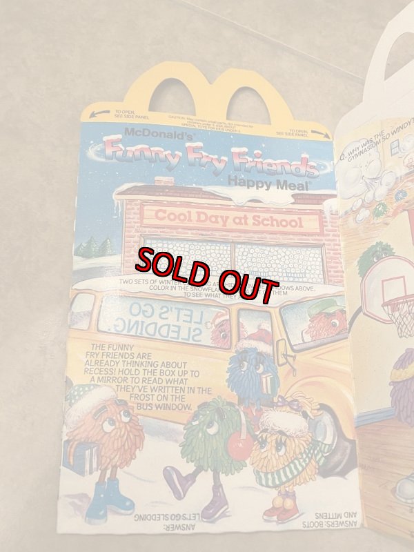 画像4: McDonald’s  Funny Fry Friends Meal Toys / マクドナルド　のファニーフライフレンド　箱とフィギュア 　3点セット1989年(B) (4)