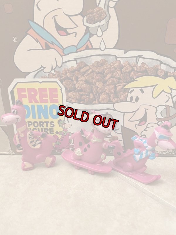画像6: Hanna Barbera Flintstones Cereal cocoa Pebbles box & Dino Collect All 3 /  フリントストーン　シリアル箱　コレクト　オール3 セット　1993 (6)