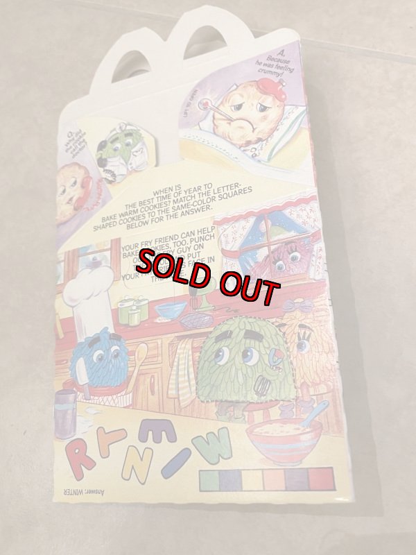 画像3: McDonald’s  Funny Fry Friends Meal Toys (A) 1989 / マクドナルド　のファニーフライフレンド　箱とフィギュア　3点セット　1989年 (3)