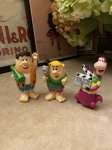 画像1:  Flintstones Fred Barney Dino Figures  set of 3 / フリントストーン　フレッド、バーニー、ディノ　フィギュア　3個セット (1)