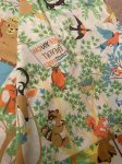 画像2:  Smokey bear  fabric Flat  Sheets Unopen /  スモーキーベア　未使用　袋入りフラットシーツ　生地 (2)
