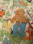 画像3:  Smokey bear  fabric Flat  Sheets Unopen /  スモーキーベア　未使用　袋入りフラットシーツ　生地 (3)