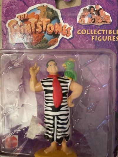 画像1: Hanna Barbera Flintstones Fred Mattel Plastic Doll with box  / フリントストーン　フレッド　ブリスター入、白x黒　ブリスター入りドール