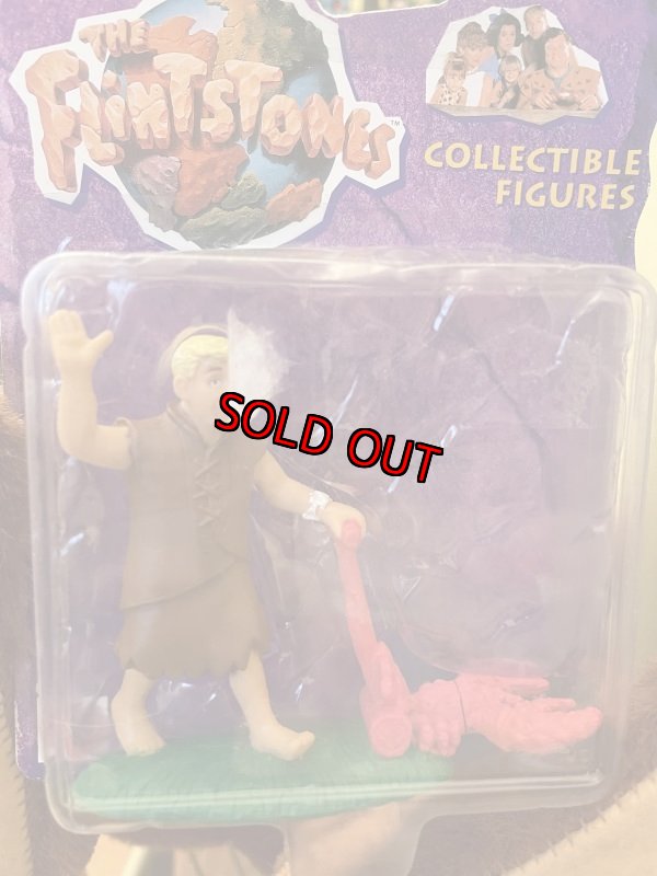 画像1: Hanna Barbera Flintstones lawn Mowin Barney Plastic Doll /フリントストーン バーニー　ブリスター入りドール　1993年 (1)
