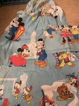 画像1: Disney Mickey Mouse Box sheet & Pillowcase Set / ディズニーのミッキーマウス　ディズニーランド柄　ボックスシーツとピローケース　セット1971年 (1)