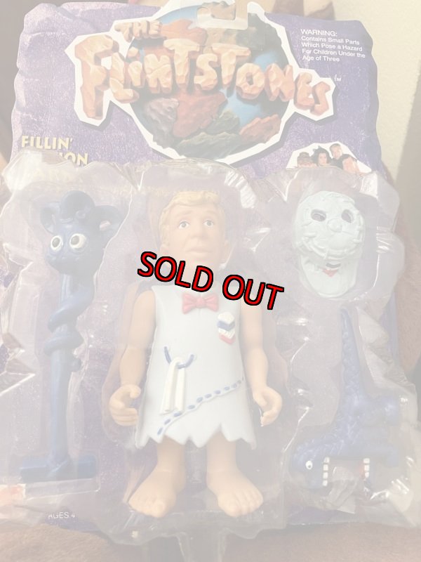 画像1: Hanna Barbera Flintstones Fillin’s Station Barney Plastic Doll 1993 / フリントストーン　バーニーのブリスター入りドール (1)