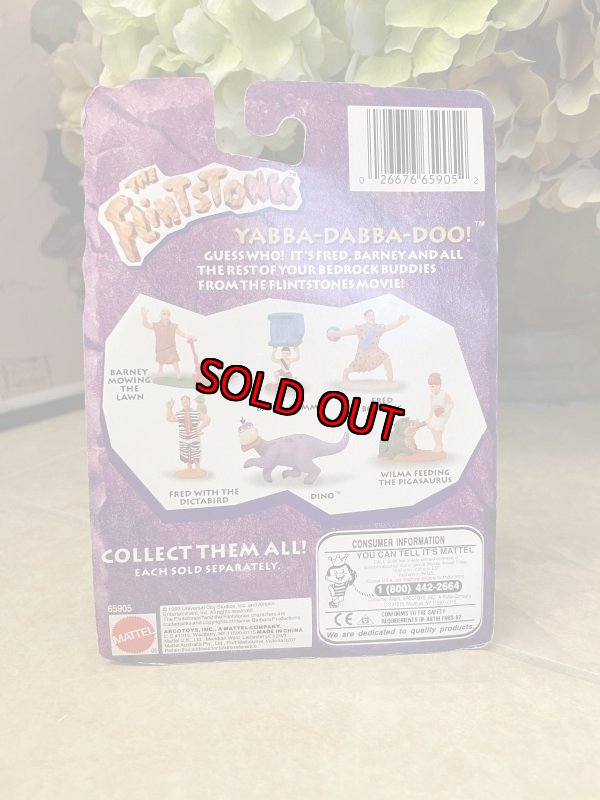 画像3: Hanna Barbera Flintstones lawn Mowin Barney Plastic Doll /フリントストーン バーニー　ブリスター入りドール　1993年 (3)