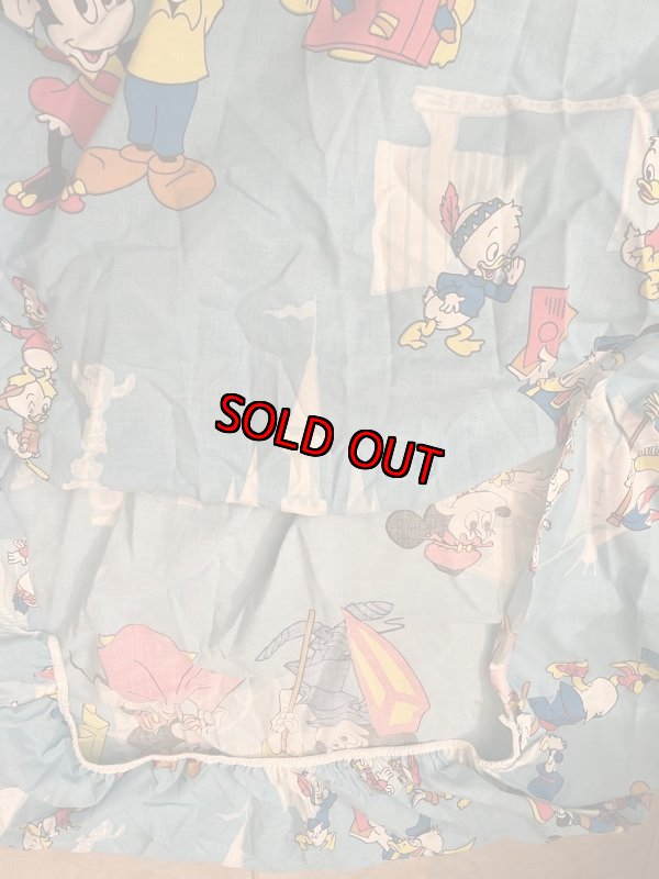 画像5: Disney Mickey Mouse Box sheet & Pillowcase Set / ディズニーのミッキーマウス　ディズニーランド柄　ボックスシーツとピローケース　セット1971年 (5)