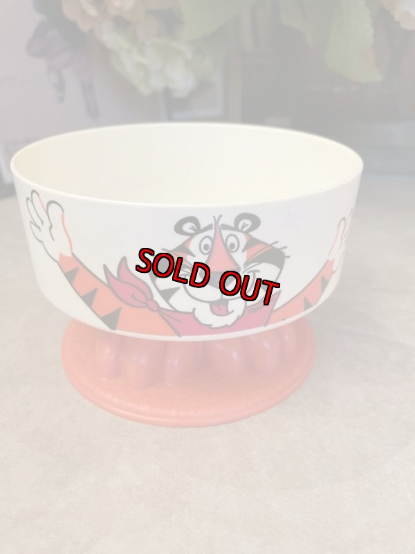 画像1: Kelloggs Cereal Tony the Tiger plastic bowl  /　ケロッグ　シリアル　トニーザタイガー　プラスチック製ボウル　1981年 (1)