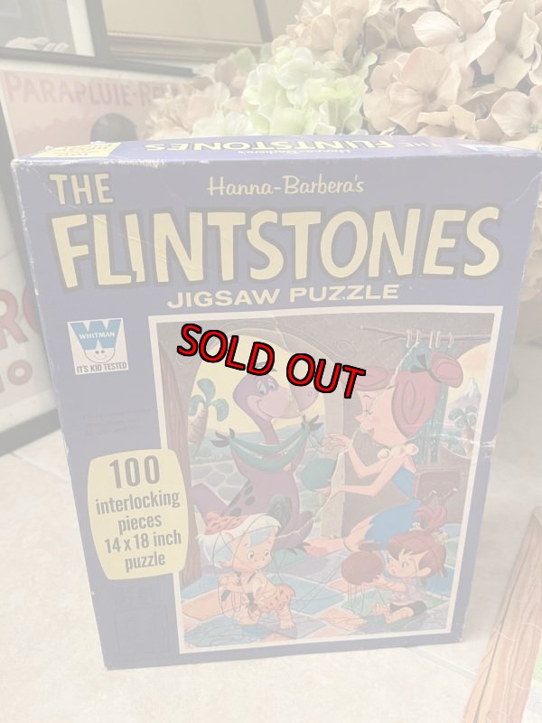 画像2: Hanna Barbera Flintstones puzzles  With Box  / フリントストーン　箱入りパズル　100ピース　1970年1973年 (2)